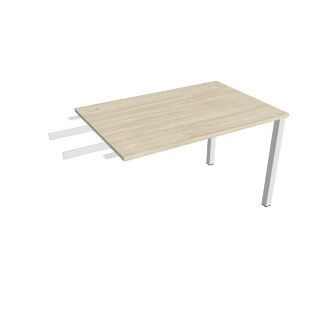 Uni-Schreibtisch, Maschendrahtgestell, 120 x 75,5 x 80 cm, Akazie/Weiß