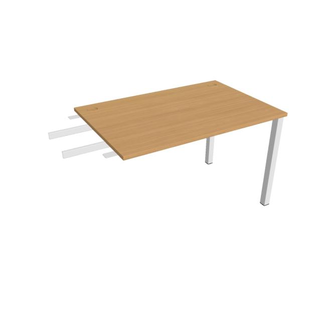 [ON120523] Uni-Schreibtisch, Maschendrahtgestell, 120 x 75,5 x 80 cm, Buche/Weiß