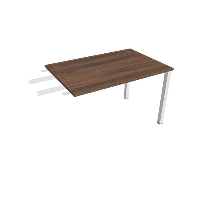 Uni-Schreibtisch, Maschendrahtgestell, 120 x 75,5 x 80 cm, Nussbaum/Weiß
