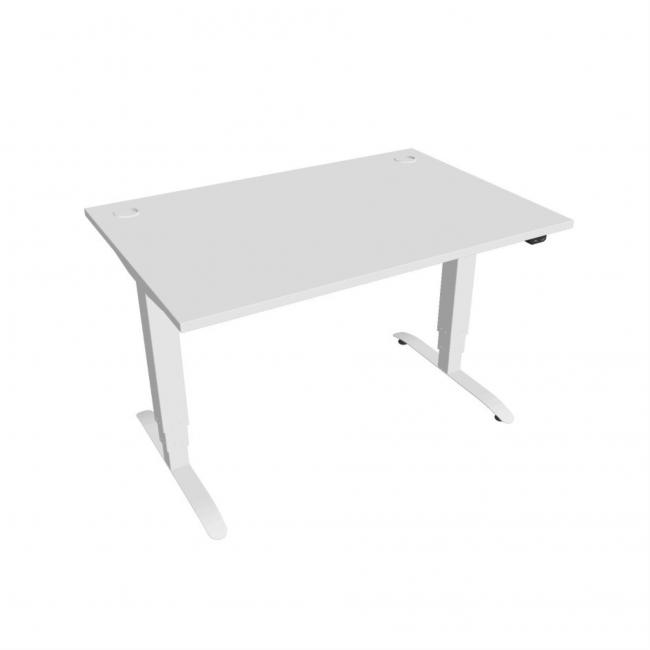 Desk Motion, ZO, 3S, 120x61 - 128x80 cm, weiß/weiß