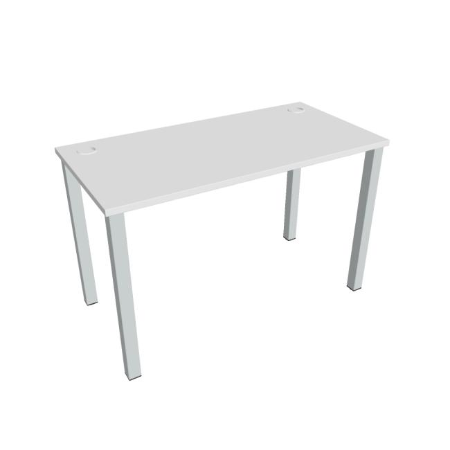 Schreibtisch Uni, 120x75,5x60 cm, weiß/grau