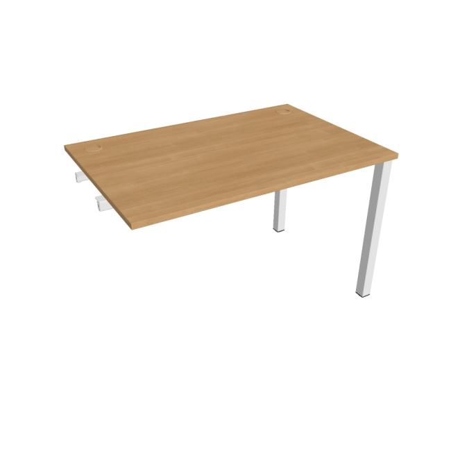 [ON121543] Uni-Schreibtisch für Längsverkettung, 120 x 75,5 x 80 cm, Eiche/Weiß