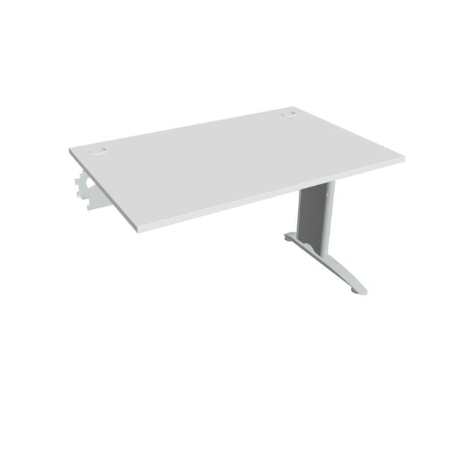 Flex-Schreibtisch, 120 x 75,5 x 80 cm, weiß/metall