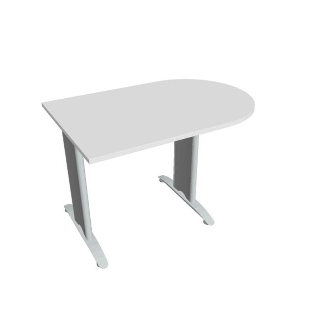 Flex Beistelltisch, 120 x 75,5 x 80 cm, weiß/metall