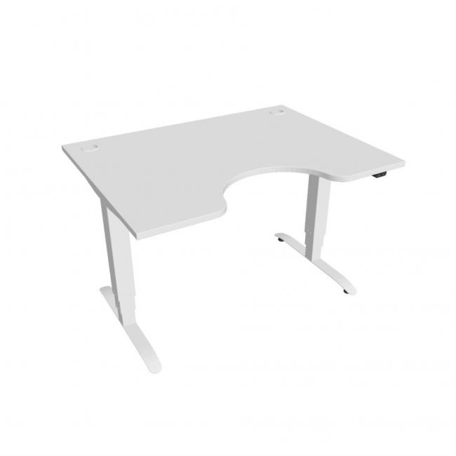 [ON124093] Motion Ergo Schreibtisch, ZO, 3S, 120x61-128x90 cm, weiß/weiß
