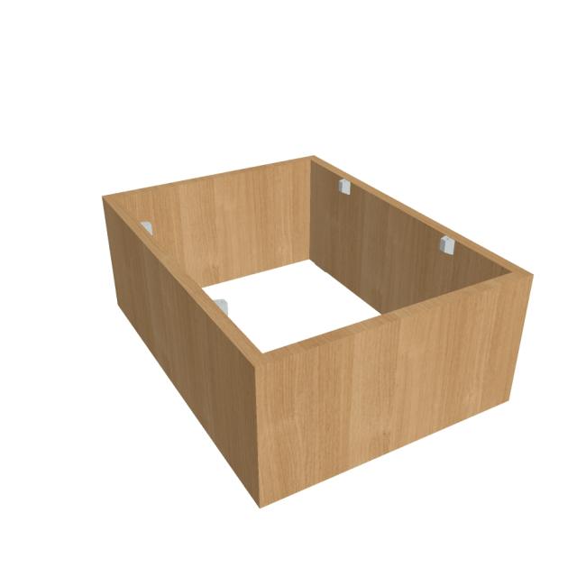 Sockel unter Hobis-Container, Eiche/Eiche