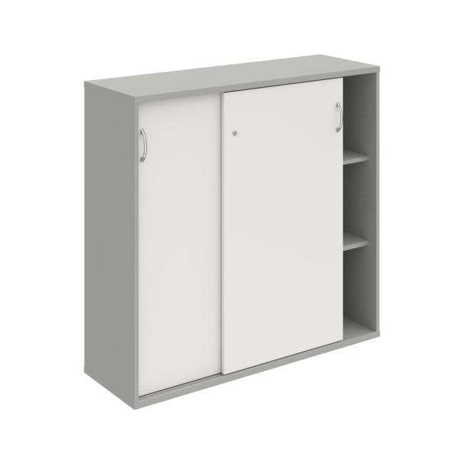 Stabiles Regal, 120 x 115,2 x 40 cm, grau/weiß