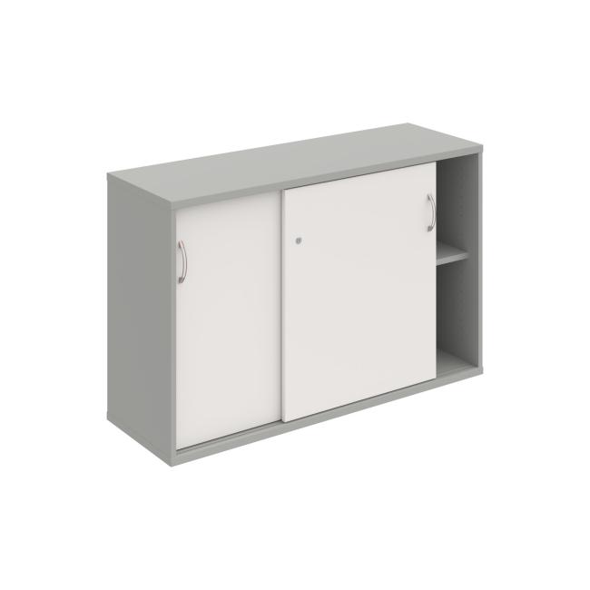 Stabiles Regal, 120 x 76,8 x 40 cm, grau/weiß