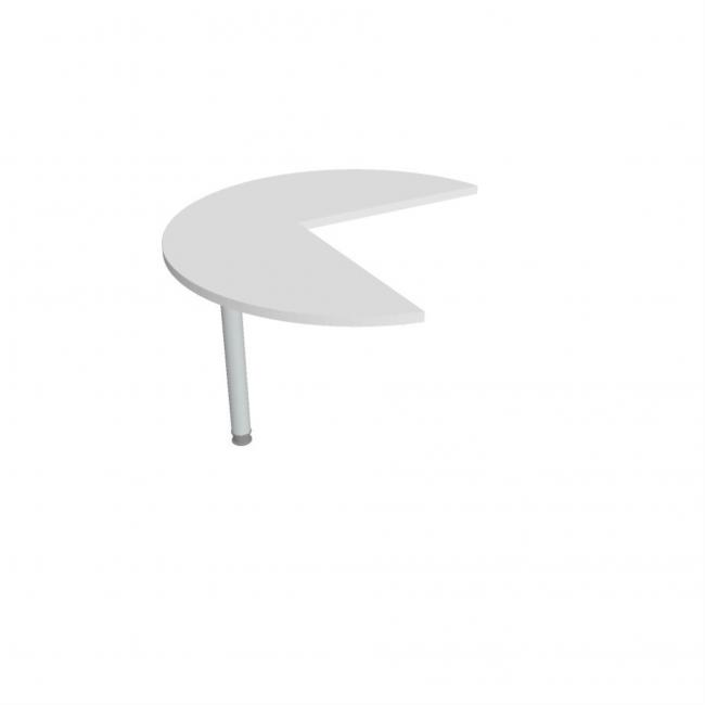 [ON128099] Beistelltisch links am Tor, 100 x 75,5 cm, weiß/metall