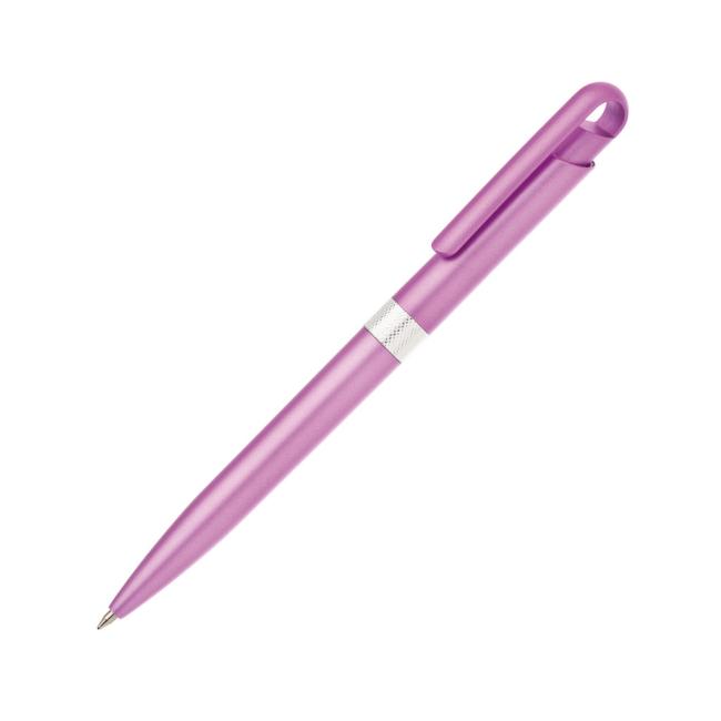Kunststoffkugelschreiber FIROL metallic-rosa