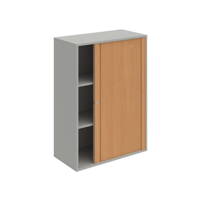 Drive-Regalsystem, 80 x 111 x 40 cm, Buche/Grau, abschließbar