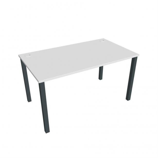 [ON140091] Schreibtisch Uni, 140x75,5x80 cm, weiß/schwarz