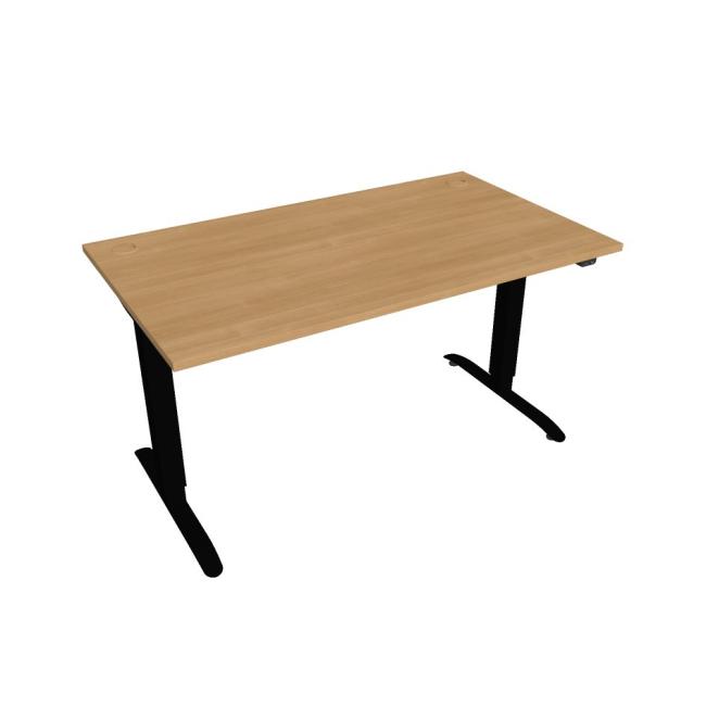 [ON140541] Schreibtisch Motion, ZO, 2S, 140x70,5-120,5x80 cm, Eiche/Schwarz