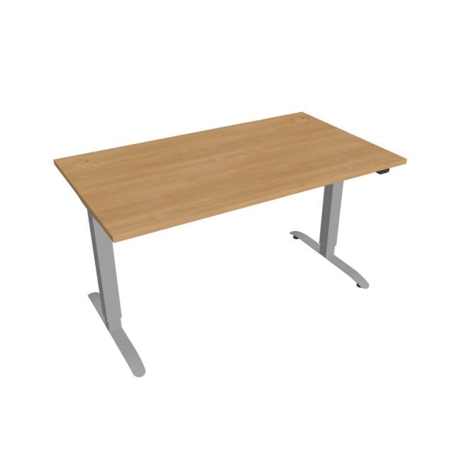 [ON140542] Schreibtisch Motion, ZO, 2S, 140x70,5-120,5x80 cm, Eiche/Grau