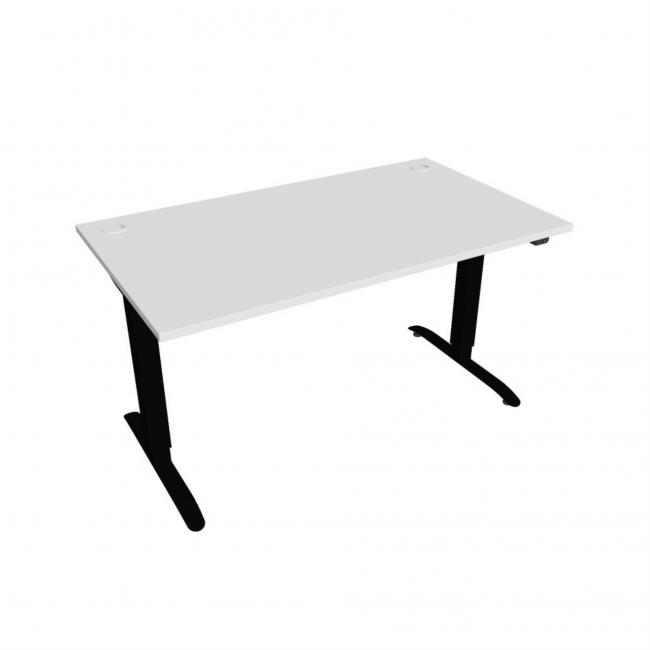 Desk Motion, ZO, 2S, 140x70,5-120,5x80 cm, weiß/schwarz