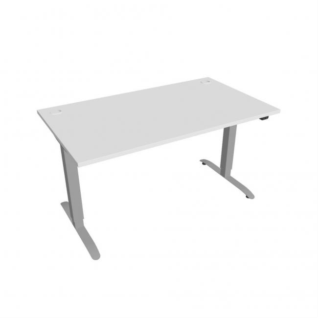 [ON140592] Schreibtisch Motion, ZO, 2S, 140x70,5-120,5x80 cm, weiß/grau