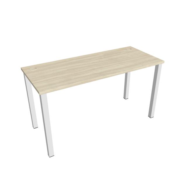 [ON140613] Schreibtisch Uni, 140 x 75,5 x 60 cm, Akazie/Weiß