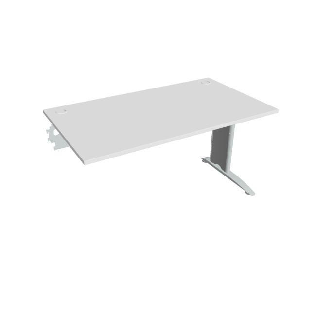 Flex-Schreibtisch, 140 x 75,5 x 80 cm, weiß/metall