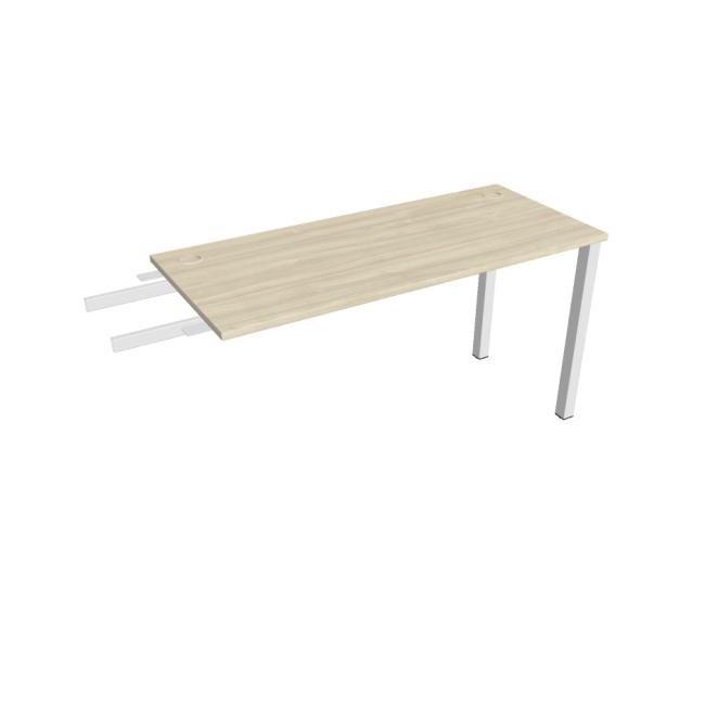 Uni-Schreibtisch, Maschendrahtgestell, 140 x 75,5 x 60 cm, Akazie/Weiß