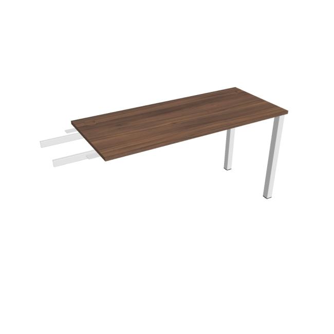 [ON140773] Uni-Schreibtisch, Maschendrahtgestell, 140 x 75,5 x 60 cm, Nussbaum/Weiß