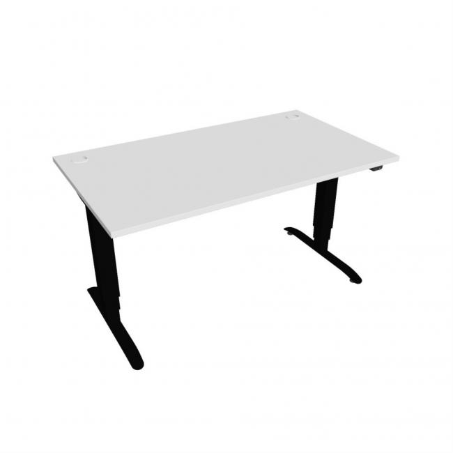 [ON140791] Desk Motion, ZO, 3S, 140x61 - 128x80 cm, weiß/schwarz