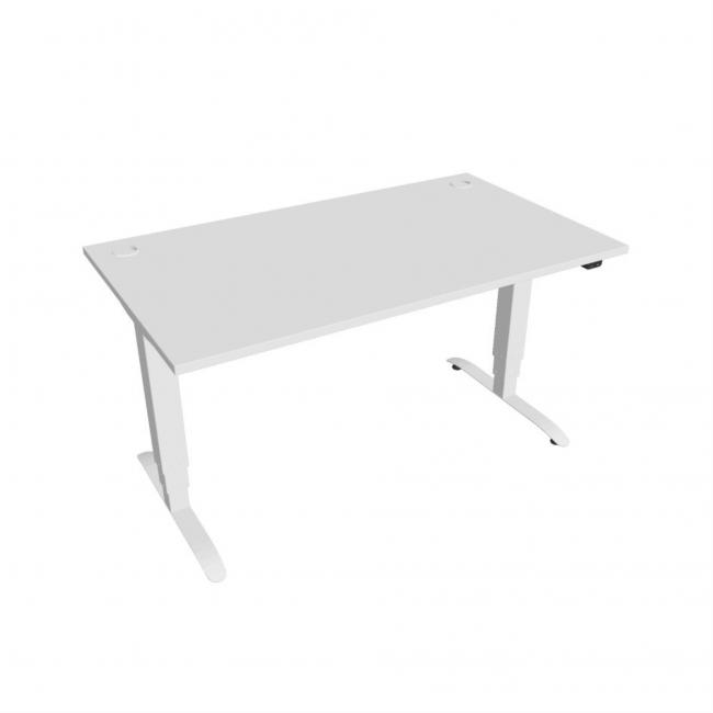 [ON140793] Schreibtisch Motion, ZO, 3S, 140x61 - 128x80 cm, weiß/weiß
