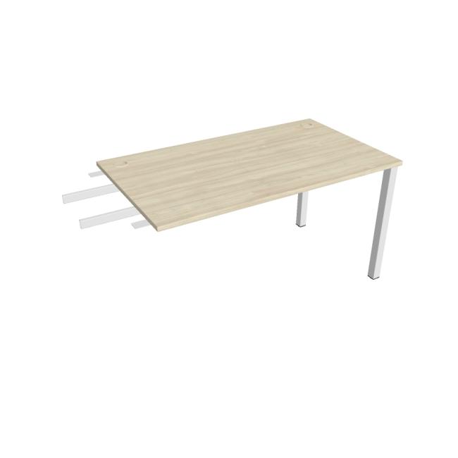 [ON140813] Uni-Schreibtisch, Maschendrahtgestell, 140 x 75,5 x 80 cm, Akazie/Weiß