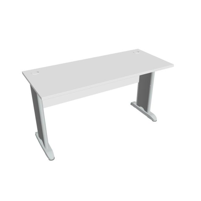 [ON140899] Schreibtisch Cross, 140 x 75,5 x 60 cm, weiß/metall