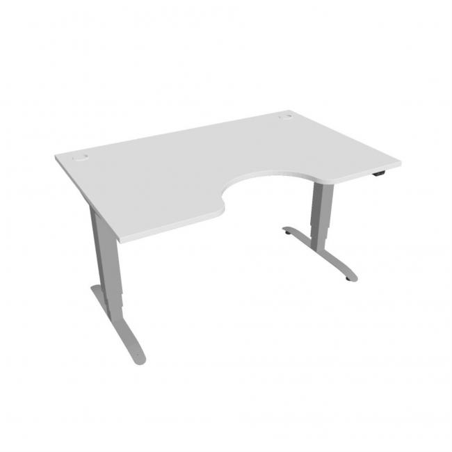 [ON140992] Motion Ergo Schreibtisch, ZO, 3S, 140x61-128x90 cm, weiß/grau