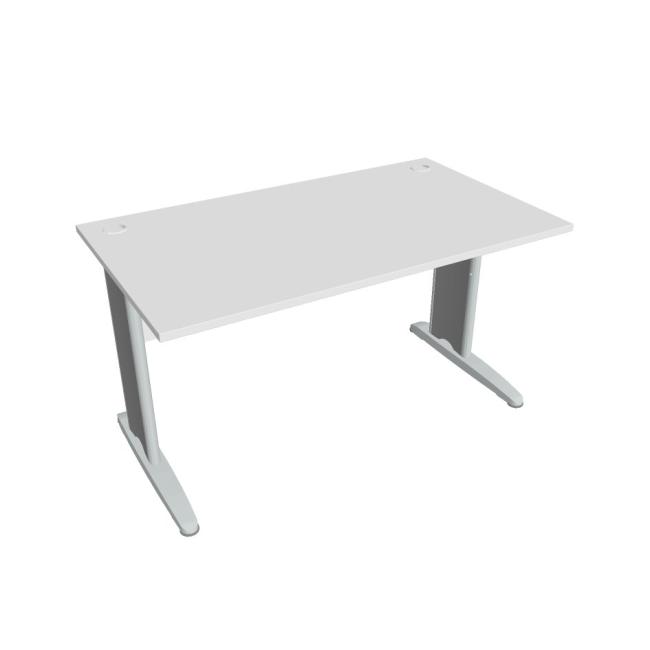 [ON141399] Schreibtisch Cross, 140 x 75,5 x 80 cm, weiß/metall