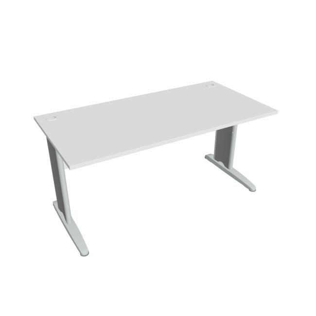 [ON142499] Schreibtisch Cross, 160 x 75,5 x 80 cm, weiß/metall