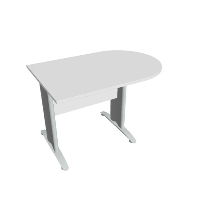 [ON143099] Beistelltisch Cross, 120 x 75,5 x 80 cm, weiß/metall