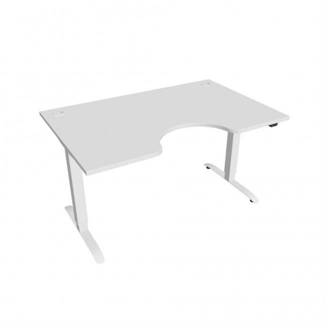 Motion Ergo Schreibtisch, ZO, 2S, 140x70,5-120,5x90 cm, weiß/weiß