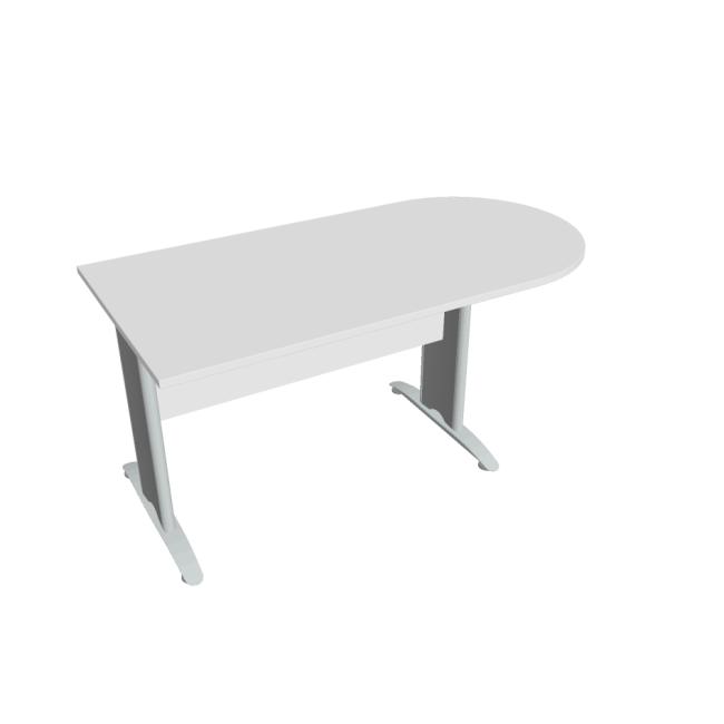 Beistelltisch Cross, 160 x 75,5 x 80 cm, weiß/metall
