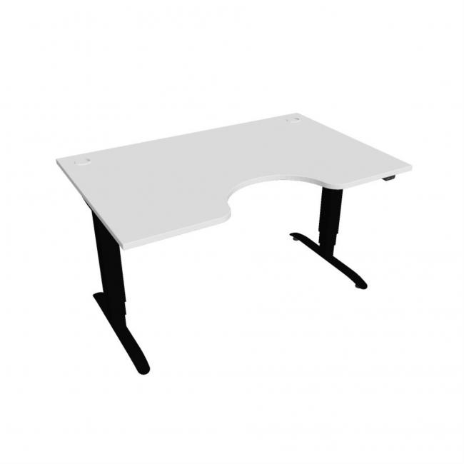 [ON144291] Motion Ergo Schreibtisch, ZO, 3S, 140x61-128x90 cm, weiß/schwarz