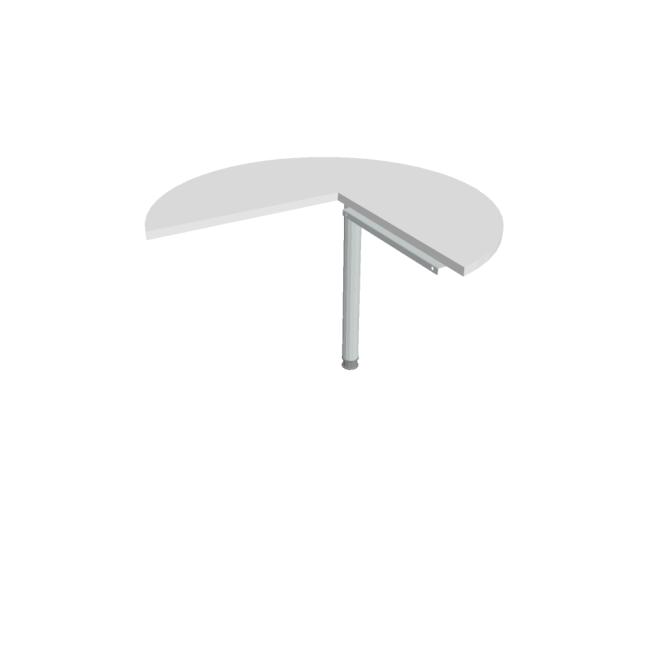 [ON144499] Beistelltisch Cross, 100,0 x 75,5 x (60 x 60) cm, weiß/metall