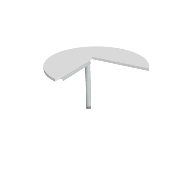 Beistelltisch Cross, 100,0 x 75,5 x (60 x 60) cm, weiß/metall