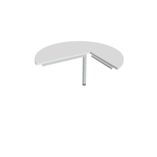 [ON144699] Beistelltisch Cross, 120 x 75,5 x (80 x 60) cm, weiß/metall