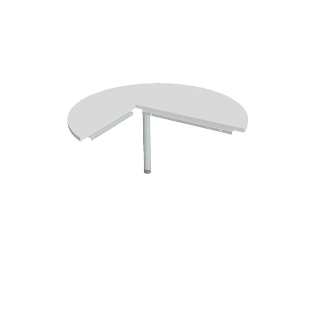 [ON144799] Beistelltisch Cross, 120 x 75,5 x (60 x 80) cm, weiß/metall