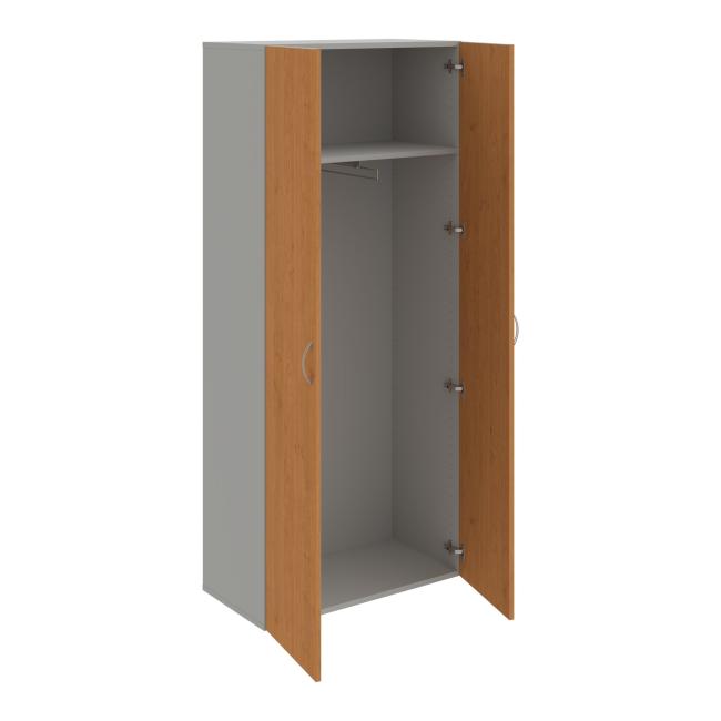 Kleiderschrank Drive mit Regalböden, 80x185x42 cm, Erle/Grau