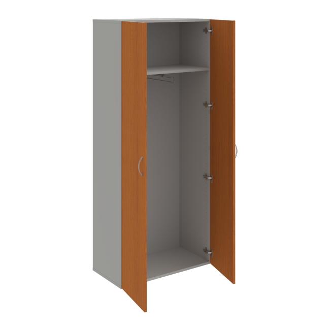 Kleiderschrank Drive mit Regalböden, 80x185x42 cm, Kirsche/Grau