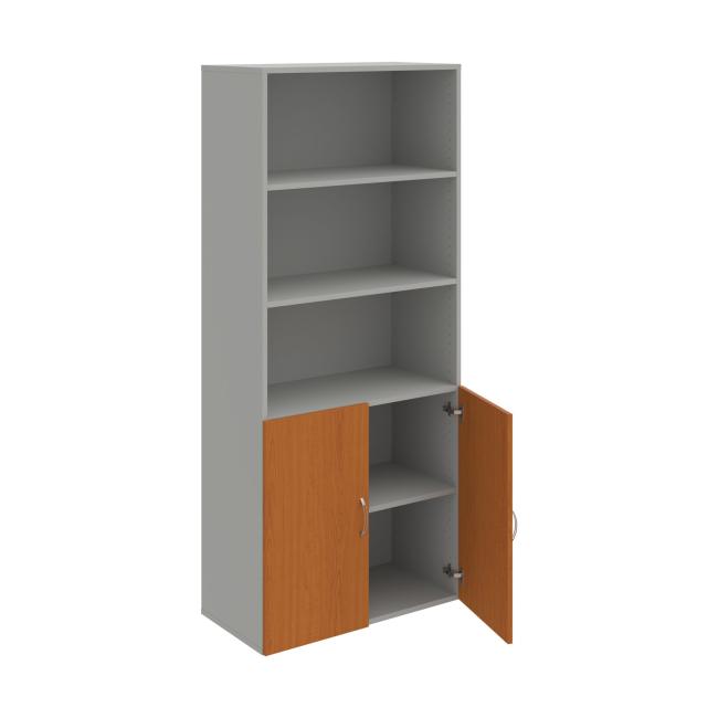Drive-Regaleinheit, 80x185x42 cm, Kirsche/Grau