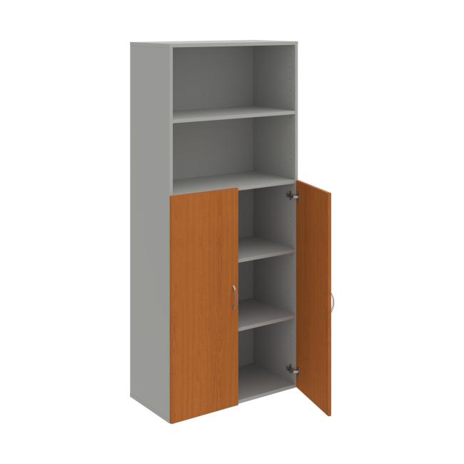 Drive-Regaleinheit, 80x185x42 cm, Kirsche/Grau