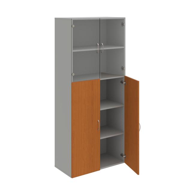 Drive-Regaleinheit, 80x185x42 cm, Kirsche/Grau