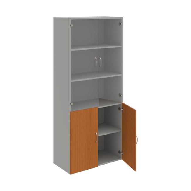 Drive-Regaleinheit, 80x185x42 cm, Kirsche/Grau