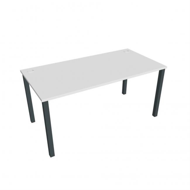[ON160091] Schreibtisch Uni, 160x75,5x80 cm, weiß/schwarz