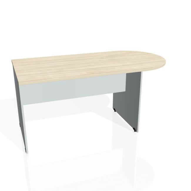 Beistelltisch mit Tormotiv, 160 x 75,5 x 80 cm, Akazie/Grau