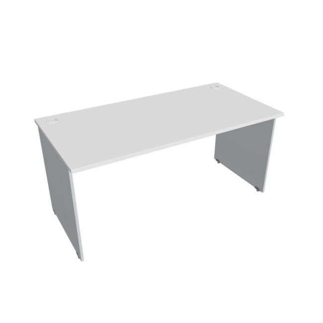 Gate-Schreibtisch, 160x75,5x80 cm, weiß/grau