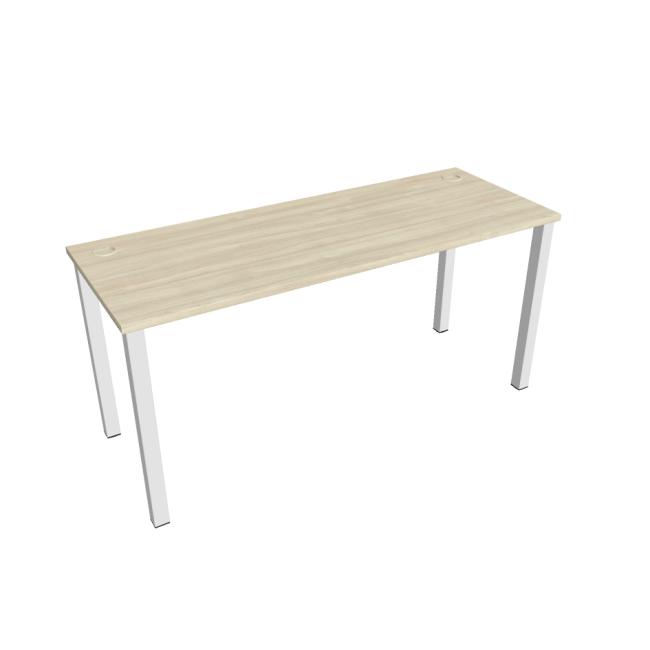 [ON160313] Schreibtisch Uni, 160 x 75,5 x 60 cm, Akazie/Weiß