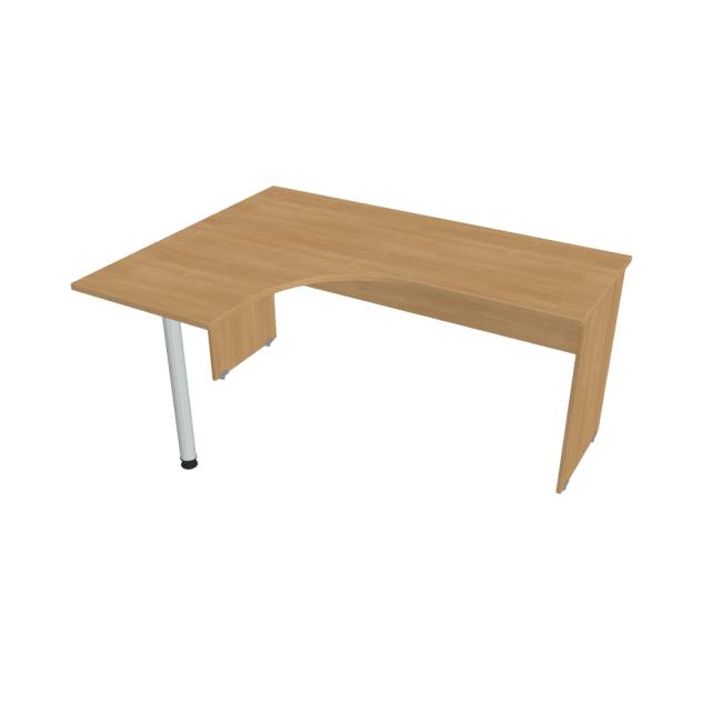 [ON160345] Gate-Schreibtisch, ergonomisch, rechts, 160x75,5x120 cm, Eiche/Eiche